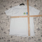 L - Vintage Y2K Apple T-Shirts smash front back double sided - White - L
