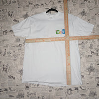 L - Vintage Y2K Apple T-Shirts smash front back double sided - White - L