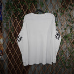 XL - Vintage Y2K T-Shirts grunge large graphic monogram - White - XL