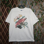 XL - Vintage Y2K American Vintage T-Shirts snake man zombie - White - XL