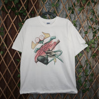 XL - Vintage Y2K American Vintage T-Shirts snake man zombie - White - XL