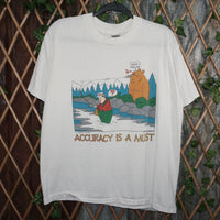 XL - Vintage Y2K American With This T-Shirts fishaholic 1989 - White - XL
