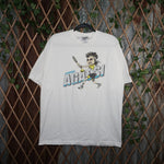 XL - Vintage Y2K American Vintage T-Shirts tennis player - White - XL