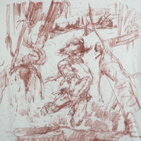 XL - Vintage Y2K American Vintage T-Shirts ink sketch tarzan - White Periodsize Xl - XL