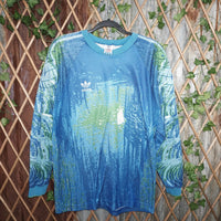 L - Vintage Y2K Adidas T-Shirts football tempalte olympique - Green - L