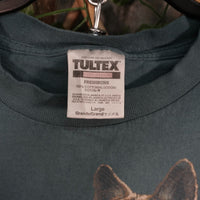 L - Vintage Y2K American Vintage T-Shirts wolves faded 90s - Green - L