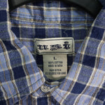 L - Vintage Y2K American Vintage Shirts plaid button - Blue - L