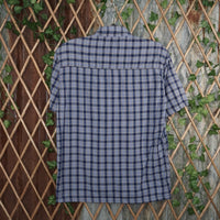 L - Vintage Y2K American Vintage Shirts plaid button - Blue - L