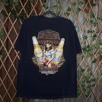 XL - Vintage Y2K American Vintage T-Shirts pin girl cantina - Blue - XL