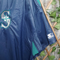L - Vintage Y2K Mlb Shirts windbreaker shirt seattle - Green - L