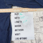 XL - Vintage Y2K Disney Shirts button heavyweight dark wash - Blue - XL