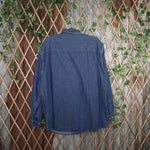 XL - Vintage Y2K Disney Shirts button heavyweight dark wash - Blue - XL