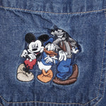 XL - Vintage Y2K Disney Shirts button heavyweight dark wash - Blue - XL