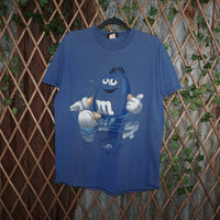 L - Vintage Y2K American Vintage T-Shirts blue m&m swimming - L