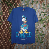 L - Vintage Y2K Disney T-Shirts donald duck cocoa beach - Blue - L