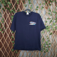L - Vintage Y2K American Vintage T-Shirts delta sport boats - Blue - L