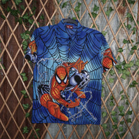 S - Vintage Y2K Marvel Comics Shirts alp web crawlers spider - Blue - S