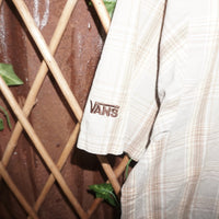 L - Vintage Y2K Vans Shirts pearl snap western button skate - Green - L