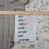 L - Vintage Y2K Vans Shirts pearl snap western button skate - Green - L