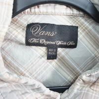 L - Vintage Y2K Vans Shirts pearl snap western button skate - Green - L