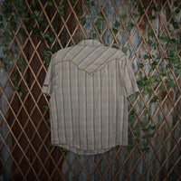 L - Vintage Y2K Vans Shirts pearl snap western button skate - Green - L