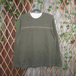 L - Vintage Y2K American Religion T-Shirts heavyweight long - Green - L