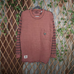 L - Vintage Y2K Trader Bay T-Shirts rugby patch pocket - Orange - L