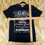 Vintage y2k luke bryan jack daniels style tour 2016 t-shirt