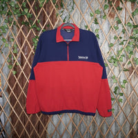 Large - Vintage Y2K Timberland 1/4 zip embroider sweatshirt
