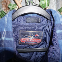 Large - Vintage Y2K blackpacker plaid puffer flannel jacket