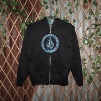 Medium - Vintage Y2K volcom stone zip up 2000s skate hoodie