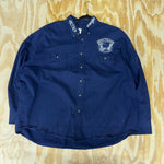 XXL - Vintage y2k wrangler x ACTRA embroidered button up t-shirt