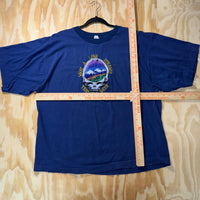 Vintage Y2K grateful Dead embroider 90s skull trippy t-shirt