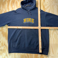 Vintage Nike 00’s gray Tag distressed faded spellout hoodie