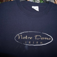 Large - Vintage Y2K Notre Dame UNI Irish embroider 90s shirt