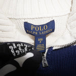 Small - Vintage Y2K Polo ralph lauren zip up stripe sweater