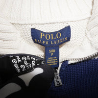 Small - Vintage Y2K Polo ralph lauren zip up stripe sweater