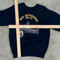 Vintage 80s uss missouri bb63 crewneck sweatshirt