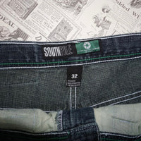 32 - Vintage / Y2K South Pole dark denim green tab