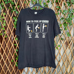 Vintage Y2K how to pick up chicks parody funny 2000s t-shirt