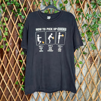 Vintage Y2K how to pick up chicks parody funny 2000s t-shirt