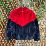Tommy Hilfiger rare faux fur heavyweight zip up hood jacket