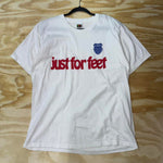 Vintage y2k k swiss "just for feet" sponsor 1990s t-shirt