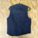 Vintage 1970s genuine roebucks denim sherpa lined vest