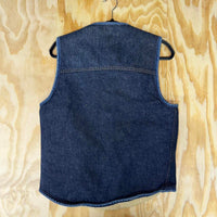Vintage 1970s genuine roebucks denim sherpa lined vest