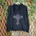 Vintage Y2K BCBG spell out rhinestone 00s grunge zip hoodie