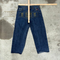 Vintage Y2K red monkey company 00s embroidered baggy pants