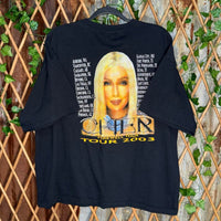 Vintage y2k cher singer concert 2000s tour concert t-shirt