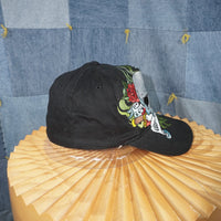 Fitted - Vintage Y2K grunge skull rose Six Flags 2000s hat