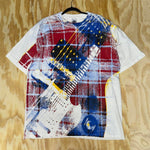 Vintage y2k aop grunge abstract paint guitar t-shirt